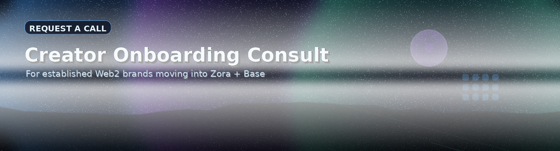 Creator Onboarding Consult banner